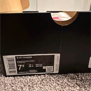 Nike W AF1 Shadow Sneakers in White and Pink